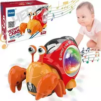 Muzikinis šliaužiantis krabas su šviesos projekcija