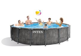 Karkasinis baseinas INTEX Greywood Prism Frame Premium Pool Set 4.57 x 1,22m