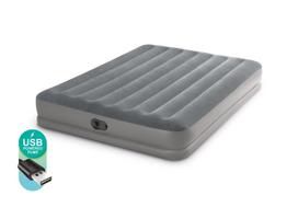 Pripučiamas čiužinys INTEX Queen Dura-Beam, Prestige Downy Airbed su USB pompa, 152x203x30cm