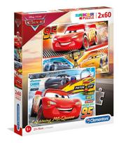 Clementoni supercolor dėlionė "Cars 3" 2x60 pcs