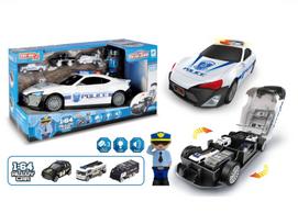 Policijos automobilis - transformeris su priedais