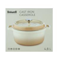 Ketaus puodas UNIWELL, rausvos sp., 4,8 l