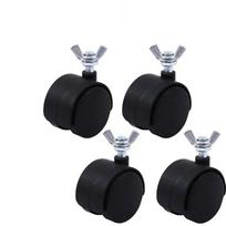 Pakeitimo rinkinys 4 šildytuvo ratukai elektriniam alyvos šildytuvui, 15 colių skersmens, su 8 mm sriegiu, plastikas ir PU juoda