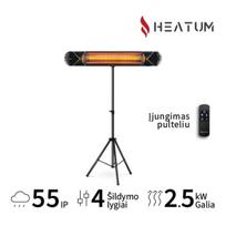 Pastatomas Infraraudonųjų spindulių šildytuvas Heatum H2500R CORE BLACK su trikoju stovu