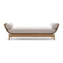 Natūralios spalvos iš akacijos masyvo sodo sofa Catalina – Kave Home