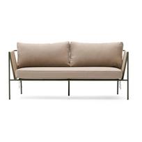 Žalios spalvos/smėlio spalvos iš audinio sodo sofa Zivia – Kave Home