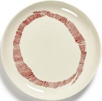 Serax Pusryčių lėkštės Feast, 19 cm, baltos-raudonos, 2 vnt.