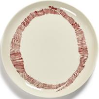 Serax Pusryčių lėkštės Feast, baltai raudonos, 22,5 cm, 2 vnt.