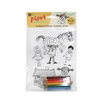 MICKI PIPPI Spalvinami lipdukai „Pepė Ilgakojinė“, 3 lapai