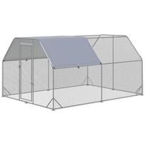 Vištidė Vištidė Vištidė, įeinama, užrakinama durys, 10–12 vištų, 280 cm x 380 cm x 195 cm, pilka
