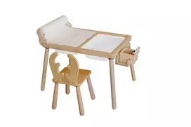 Vaikiškas stalo komplektas, Hanah Home, ritininis, baltas