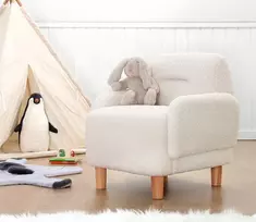 Vaikiško sparno kėdė, Hanah Home, Cobie Teddy, balta