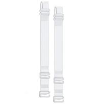 Silikoninės permatomos petnešėlės su plastikiniais užsegimais 10 mm, skaidrios, 10 mm