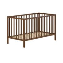 Rudos spalvos iš buko masyvo su nuimama puse/reguliuojamas aukštis vaikiška lovelė 70x140 cm Dino – Vipack