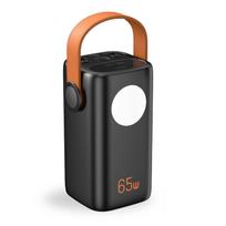 Greitojo įkrovimo išorinė baterija FIT2 PRO C40 40000mAh 65W PD su LED ekranu ir šviesa, juoda