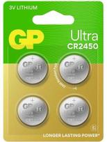GP itin ličio jonų baterijos CR2450, 3 V, 4 vnt. pakuotėje