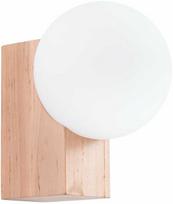 Sollux Lighting BULBO Peach Puff 1 lemputės medinis ir stiklinis modernus pakabinamas šviestuvas IP20