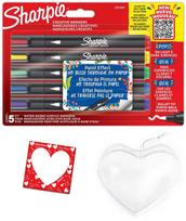 Sharpie kūrybiniai akriliniai žymekliai, 5 spalvų rinkinys – 2201069 / Magnetas / Širdelė tapybai / Valentino diena