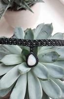 Macrame čokeris su Larimar akmeniu