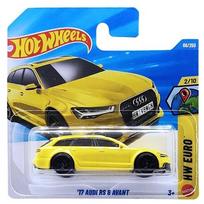 Hot Wheels Mainline Modeliukas 17 Audi RS 6 Avant Yellow Short card