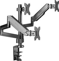 Onkron Triple Monitor Desk Mount Stand for 13-32-Inch LCD LED Screens up to 8 kg, Black