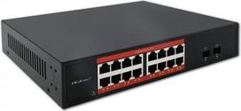 Qoltec Gigabit Ethernet SWITCH PoE 16xRJ45 2xSFP