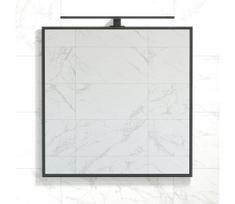 Vonios veidrodis BORGSTED 80x80 cm juodas