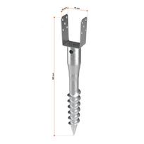 Įsukamas U formos polis 70*70*685*2 HDG