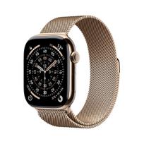 Apple Watch Series 11 GPS + Cellular 46mm Gold Titanium Case with Gold Milanese Loop - M/L
