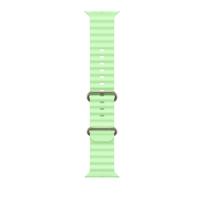 Apple Watch 49mm Neon Green Ocean Band - Natural Titanium Finish
