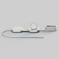 Zens 3-in-1 USB-C to USB-C (240W) + Apple Watch + Qi2 (15W) MagSafe Compatible Charger - White