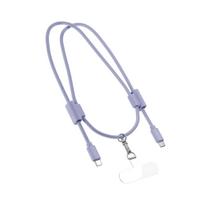 Epico Phone Lanyard with USB-C to USB-C Cable 60W - Purple