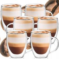 Terminės dvigubos sienelės stiklinės, 300 ml, 6 vnt