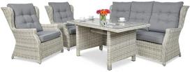 Lauko baldų komplektas TRIVENTO DINING 3, White Grey