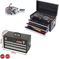 KS Tools 1/4 +1/2 CHROMEplus universali įrankių rinkinys 99 vnt | 918.02 | 4042146193402