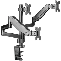 ONKRON Triple Monitor Desk Mount Stand for 13-32-Inch LCD LED Screens up to 8 kg, Black