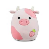 Squishmallow formos pliušinės pagalvės žaislai Patogus užpildas Miegamojo biuro Pink Cow20cm
