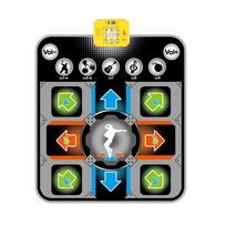 Dance Mat Electronic Dance Pad Daugiafunkcis fortepijono žaidimų blokas Lauko muzika Stepping Dance Mat Arrow gray