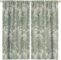 Bohemia William Morris Art Blackout Window Curtains   Vintage Flowers and Foliage Rod Pocket Curtains   for Living Room Bedroom 21 100*130 HOOK 1pcs