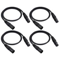 DMX512 signalo kabelis Canon kabelis / mikrofono kabelis / mikrofono kabelis XLR kabelis juodas 100cm&2pcs