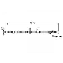 Rankinio stabdžio trosas BOSCH 1 987 482 095