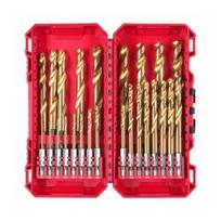 25 dalių metalo grąžtų rinkinys MILWAUKEE ShockWave 1/4" HSS-G TIN