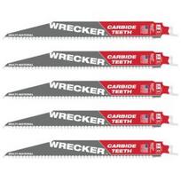Pjūkleliai karbidiniais dantimis MILWAUKEE Wrecker 230mm 6tpi, 5vnt.