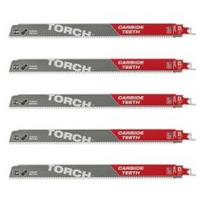 Pjūkleliai karbidiniais dantimis MILWAUKEE TCT Torch 300mm 8tpi, 5vnt.