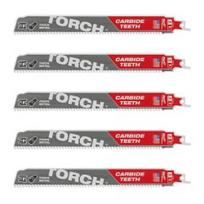 Pjūkleliai karbidiniais dantimis MILWAUKEE TCT Torch 230mm 8tpi, 5vnt.