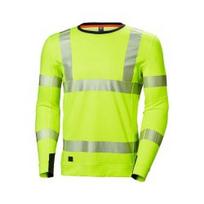 Šviesą atspindintys marškinėliai HELLY HANSEN ICU Lifa Active Crewneck, geltoni L