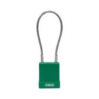 Spyna su kabeliu ABUS 76/40CAB20 20cm, žalia