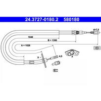 Rankinio stabdžio trosas ATE 24.3727-0180.2