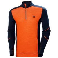 Apatiniai marškinėliai HELLY HANSEN Lifa Merino Half Zip, oranžiniai L