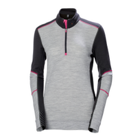Moteriški apatiniai marškinėliai HELLY HANSEN Lifa Merino Crewneck, pilki/juodi S